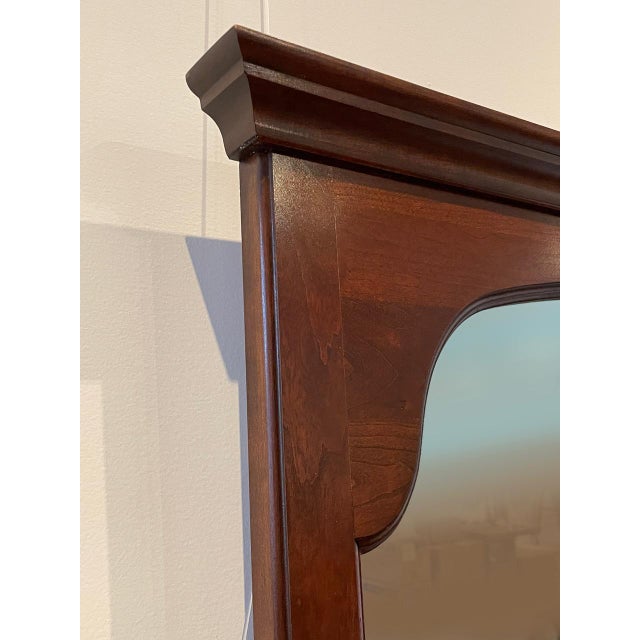 1990s Pennsylvania House Chippendale Cherry Dresser With Mirror For Sale - Image 12 of 15