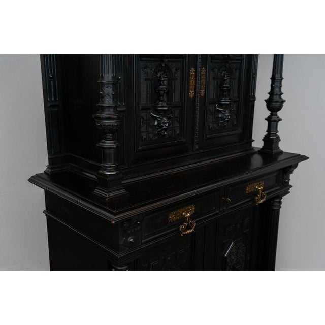 Gründerzeit Sideboard in Black, 1800s For Sale - Image 6 of 18