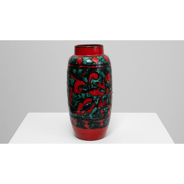 Mid 20th Century 20th Century German 'W. Germany' Ceramic Vase For Sale - Image 5 of 18