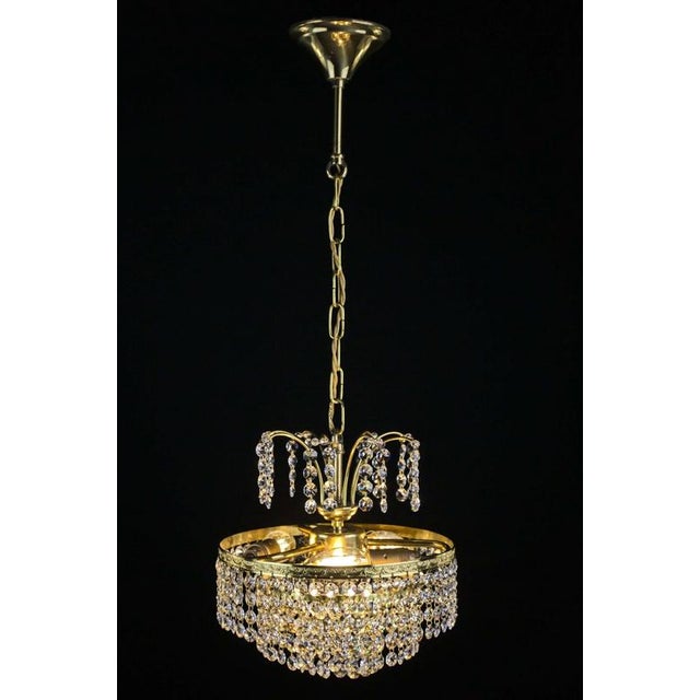 2000 - 2009 Small Chandelier with Cascading Trimmings For Sale - Image 5 of 6