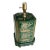 Vintage Chinoiserie Hollywood Regency Green Lacquer Tea Canister Shape Table Lamp For Sale