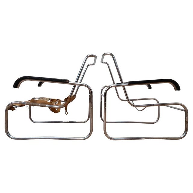 Early Bauhaus Chrome B 35 Armchairs by Marcel Breuer for Thonet, 1930s, Set of 2 For Sale - Image 17 of 17