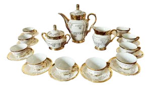Antico Coffee Service in Porcelain from GKC Garies Kuhnl & Co., 1930, Set of 23