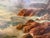 Large Vintage Coastal Seascape Oil Painting Signed Pierro Ocean Waves Framed For Sale - Image 12 of 12