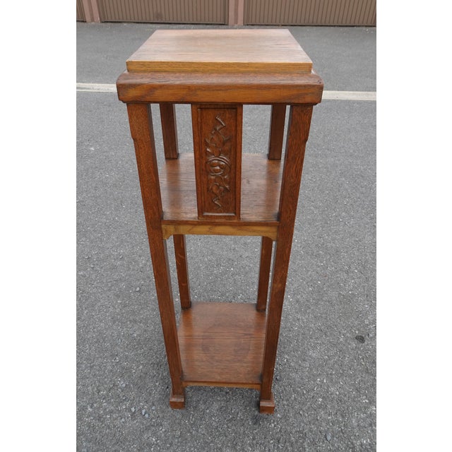 Art Deco Carved Wood Plant Stand, 1930s For Sale - Image 3 of 18