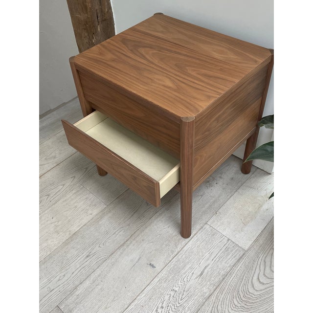 Modern Eq3 Walnut Nightstand With Drawers Chairish