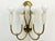 Ivory Metal and Brass Four-Light Wall Lamps, 1950s, Set of 4 For Sale - Image 16 of 18