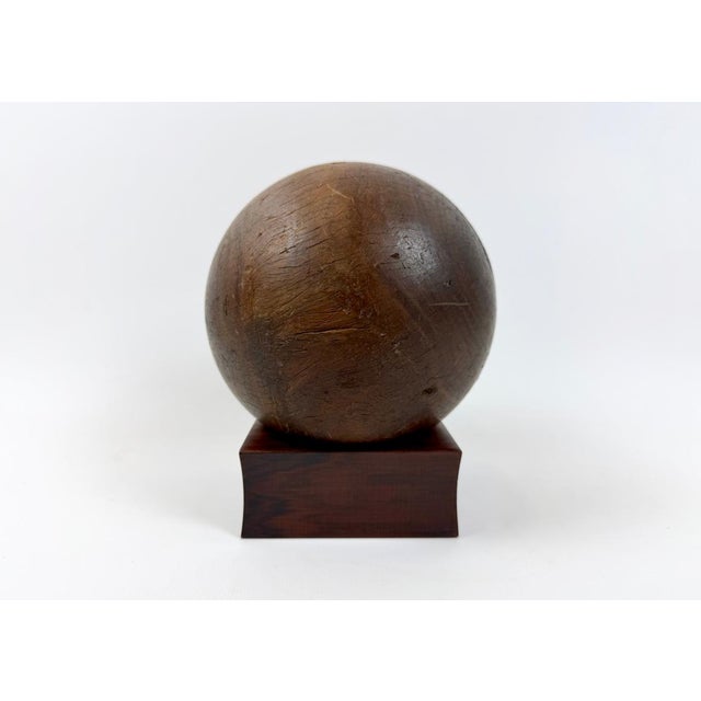 Antique 17th Century Lignum Vitae Sphere For Sale - Image 9 of 9