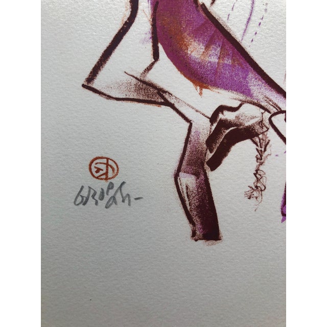 William Gropper William Gropper, Jewish Shtetl Klezmer Wedding Tanz Judaica Lithograph WPA Yiddish Social Realist For Sale - Image 4 of 6