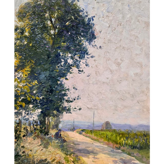 1910s Elie Anatole Pavil —Along a Countryside Road—French Impressionist Oil Painting For Sale - Image 5 of 10