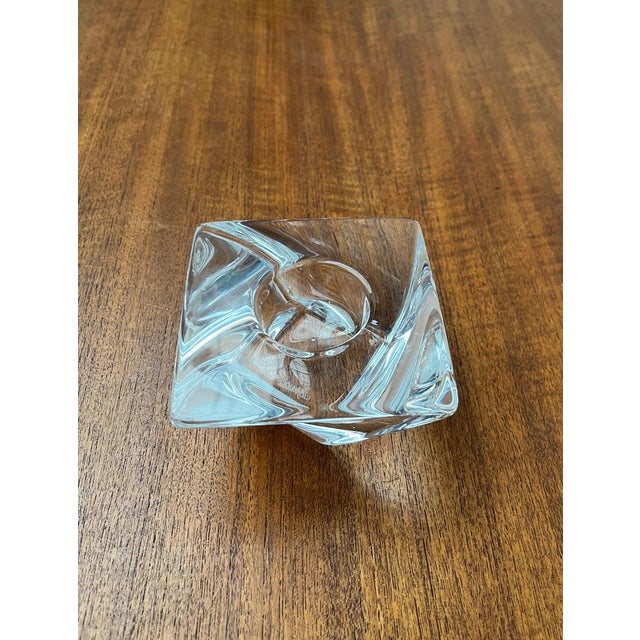 Orrefors Vintage Tornado Series Crystal Glass Candleholder by Jan Johanssen for Orrefors, Sweden For Sale - Image 4 of 18