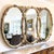Hollywood Regency Rare Vintage Triple Oval Mirror 66”w | Statement Mirror For Sale - Image 3 of 9