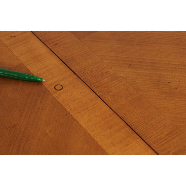 Satinwood Finish Pedestal Dining Room Table W. Paw Feet For Sale In Philadelphia - Image 6 of 18