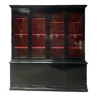 Sherrill Furniture Black Bibliothèque Bookcase For Sale
