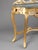 Wood 1920 French Artisan Louis XVI Gold Marble Console With Mirror Set - 2 Pc For Sale - Image 7 of 12