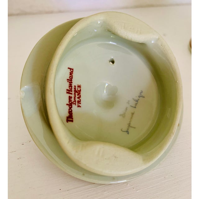 1928 Art Deco Suzanne Lalique Haviland Limoges Paquerettes Celadon Service Set- 12 PCS For Sale - Image 10 of 10