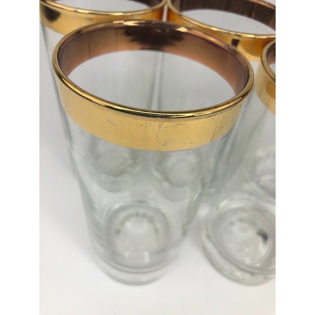 Vintage Highball Cocktail Glasses With Gold Rim Set of 5 Chairish