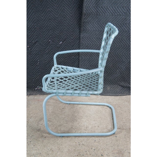 Mid 20th Century Brown Jordan Mid Century Modern Tubular Tamiami Patio Armchairs Table Set For Sale - Image 6 of 14