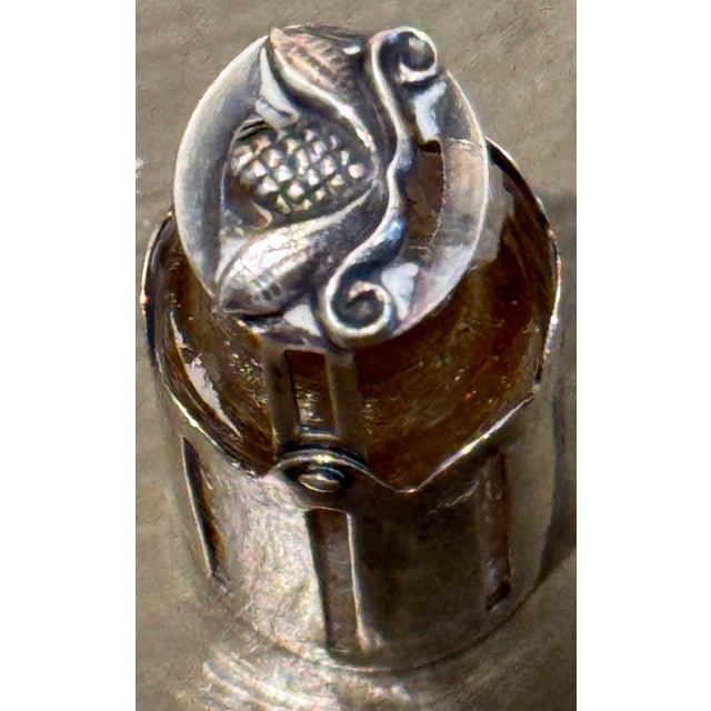 1940s 1940s Georg Jensen Sterling Acorn Perfume Travel Set For Sale - Image 5 of 6