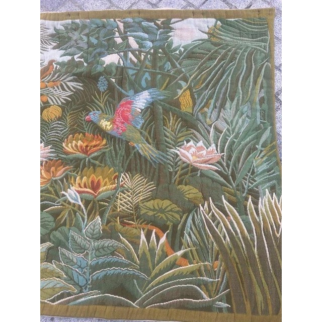 Exquisite Mid-Century French Tapestry by Henri Rousseau Discover the timeless beauty of this mid-century French tapestry...