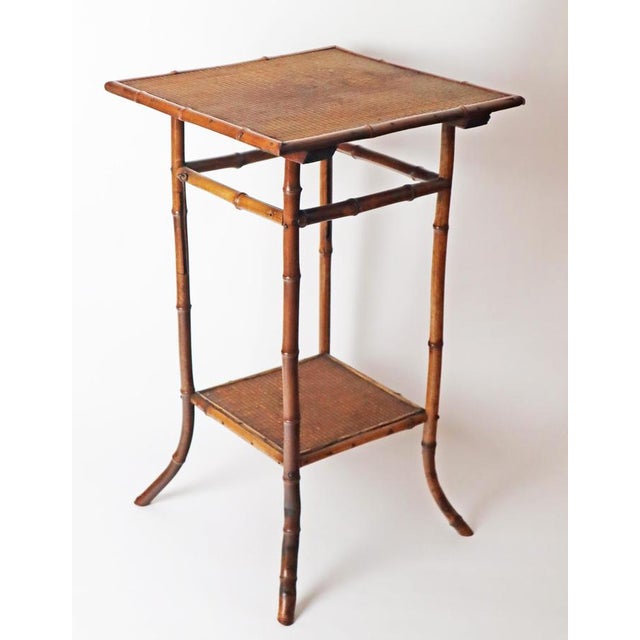 Art Nouveau Side Table in Bamboo, 1890s For Sale - Image 10 of 18