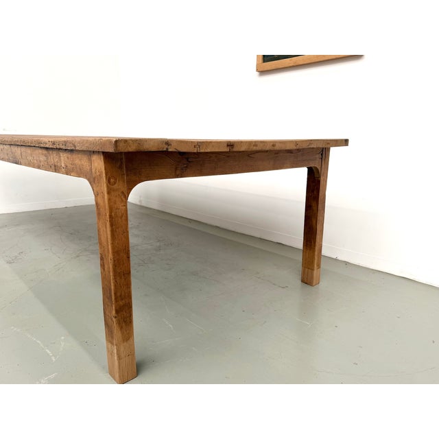 Large Brutalist Farmhouse Table in Oak, 1950s For Sale - Image 12 of 18