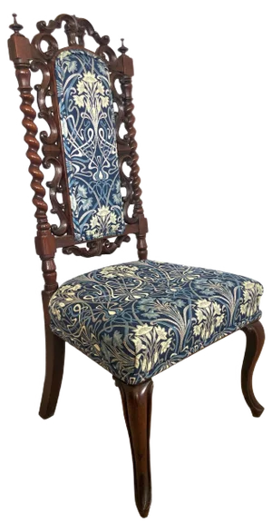 19th Century Carved Mahogany Side Chair