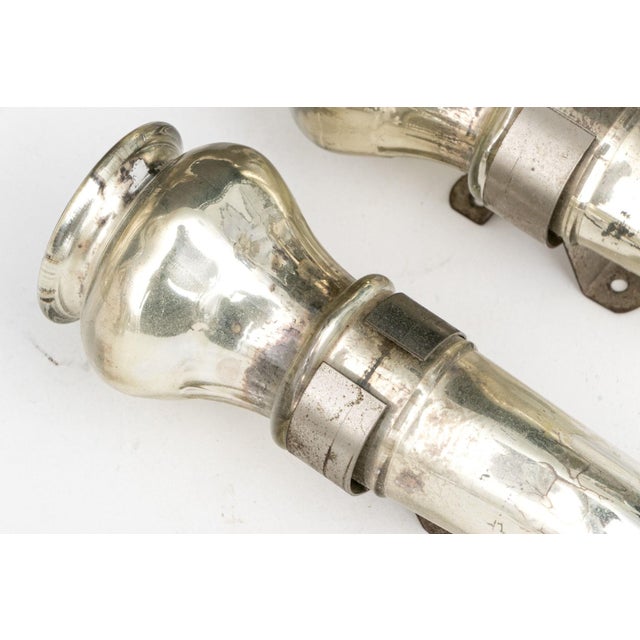 Victorian Antique Silvered Glass Wall Candle Sconces—A Pair For Sale - Image 3 of 7