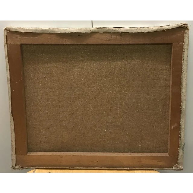 Herbert Theurillat, Cabane au fond du bois, 1952, Oil on Canvas For Sale - Image 6 of 7