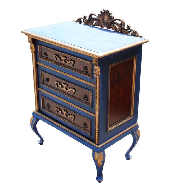 Blue Pine Commode, 19th Century For Sale - Image 8 of 8