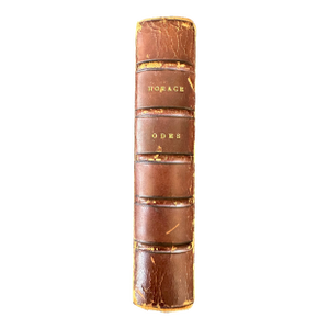 Antique Miniature Leather Bound French Book Odes d'Horace
