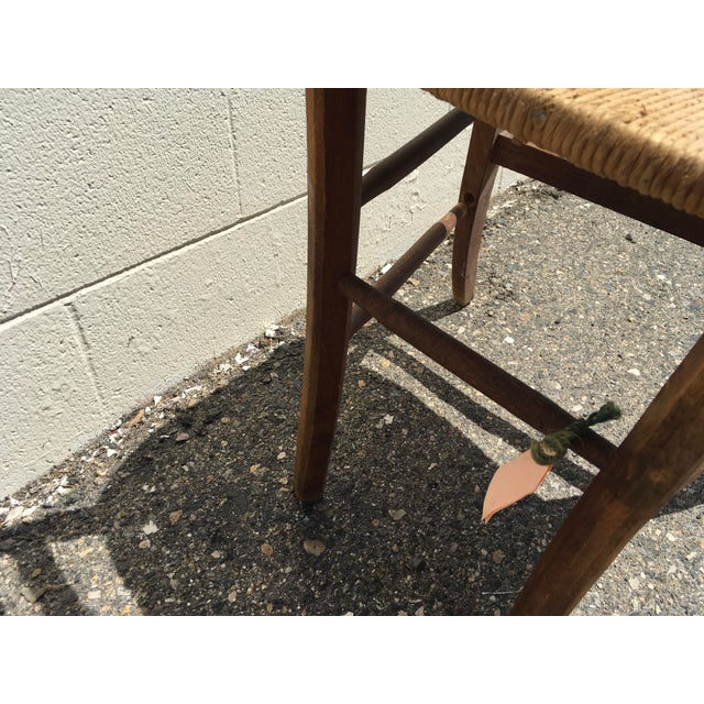 Vintage Rush Seat Spindle Back Side Chairs Set of 3 For Sale - Image 9 of 10