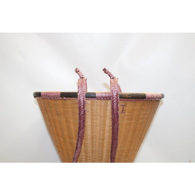 Vintage Wicker Harvest Backpack For Sale - Image 10 of 14