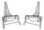 Set of Two ( 2 ) Oversized Wrought Iron Sculptural "Spine Chairs" in the Manner of Andre Dubreuil, United States, C. 1980s For Sale