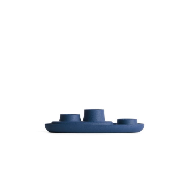 Aye Aye! Candleholder with 3 Funnels in Navy Blue by etc.etc. for Emko For Sale - Image 7 of 8
