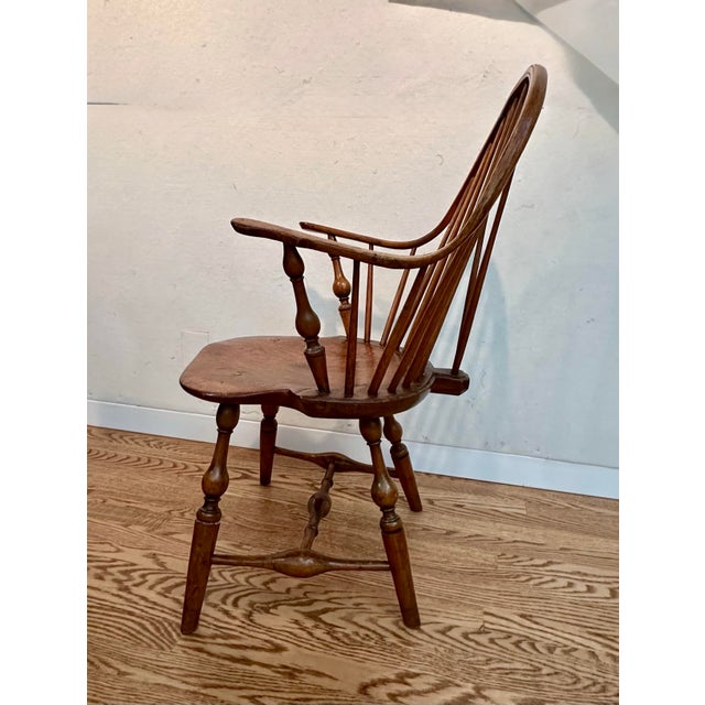 Rare Antique Continuous-Arm John Sprosen Windsor Chair C. 1790 For Sale In Washington DC - Image 6 of 10