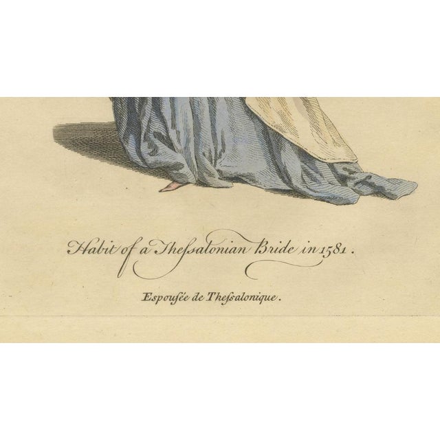 Jefferys, Thessalonian Bride Costume, Engraving, 1749 For Sale - Image 7 of 9