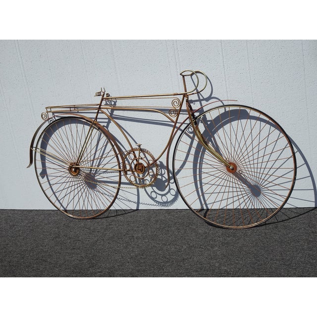 Rustic Vintage Rustic 1970's C Curtis Jere "Spinning Wheel" Bicyle Bike Wall Sculpture For Sale - Image 3 of 17
