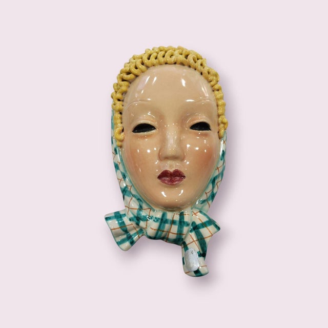 Ceramic Ceramic Mask from Pucci Umbertide, 1950s For Sale - Image 7 of 7