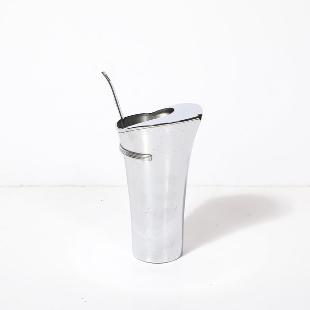 1930s Art Deco "Viking" Chrome Cocktail Pitcher by Walter Von Nessen for Chase For Sale - Image 13 of 14