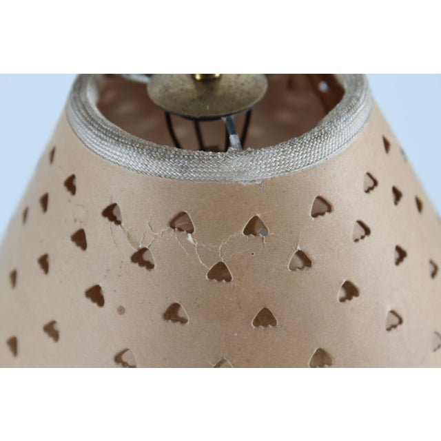 Small Vintage Table Lamp in Brass with Punched-Paper Shade by Hans Bergström, Denmark, 1940s For Sale - Image 11 of 13