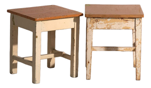 Bedside Tables in Pine Wood, Central Europe, 1940, Set of 2