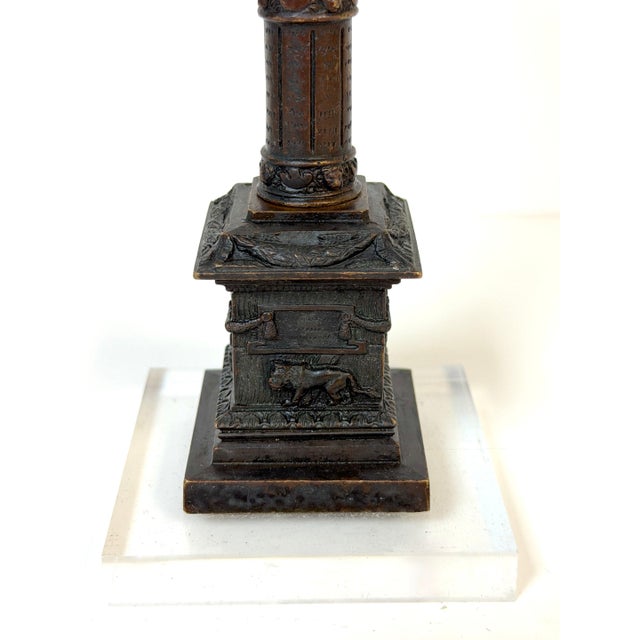 Ferdinand Barbedienne French Grand Tour Bronze Paschal Column, circa 1870 For Sale - Image 14 of 18