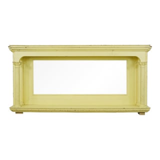 Reclaimed Yellow Wood Mirrored Overmantel For Sale