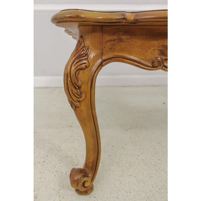 1990s Century Country French Glass Top Coffee Table For Sale - Image 5 of 13