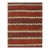 1950s Vintage Red Field Stripe Modern Turkish Decorative Kilim Wool Small Rug For Sale