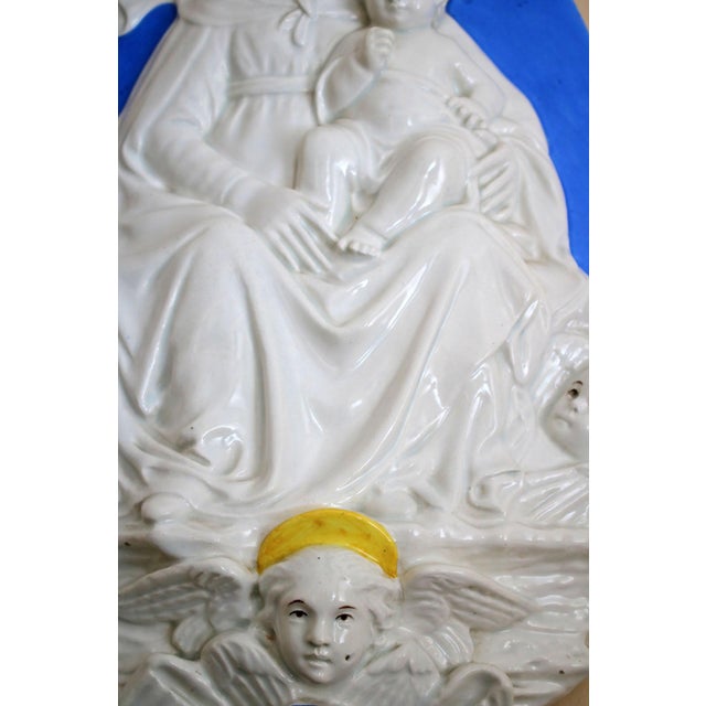 Relief of Madonna with Angels, 1860, Porcelain For Sale - Image 4 of 9