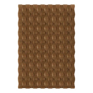 Brown Rectangle Textured Rug from Marqqa For Sale