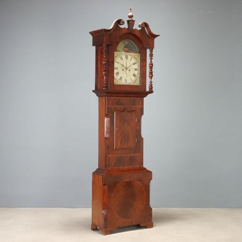Mahogany Longcase Clock attributed to Jas Wharrie Otley For Sale - Image 13 of 13