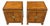Vintage Thomasville Burl Wood Asian Modern Nightstands With Brass Hardware - Pair For Sale
